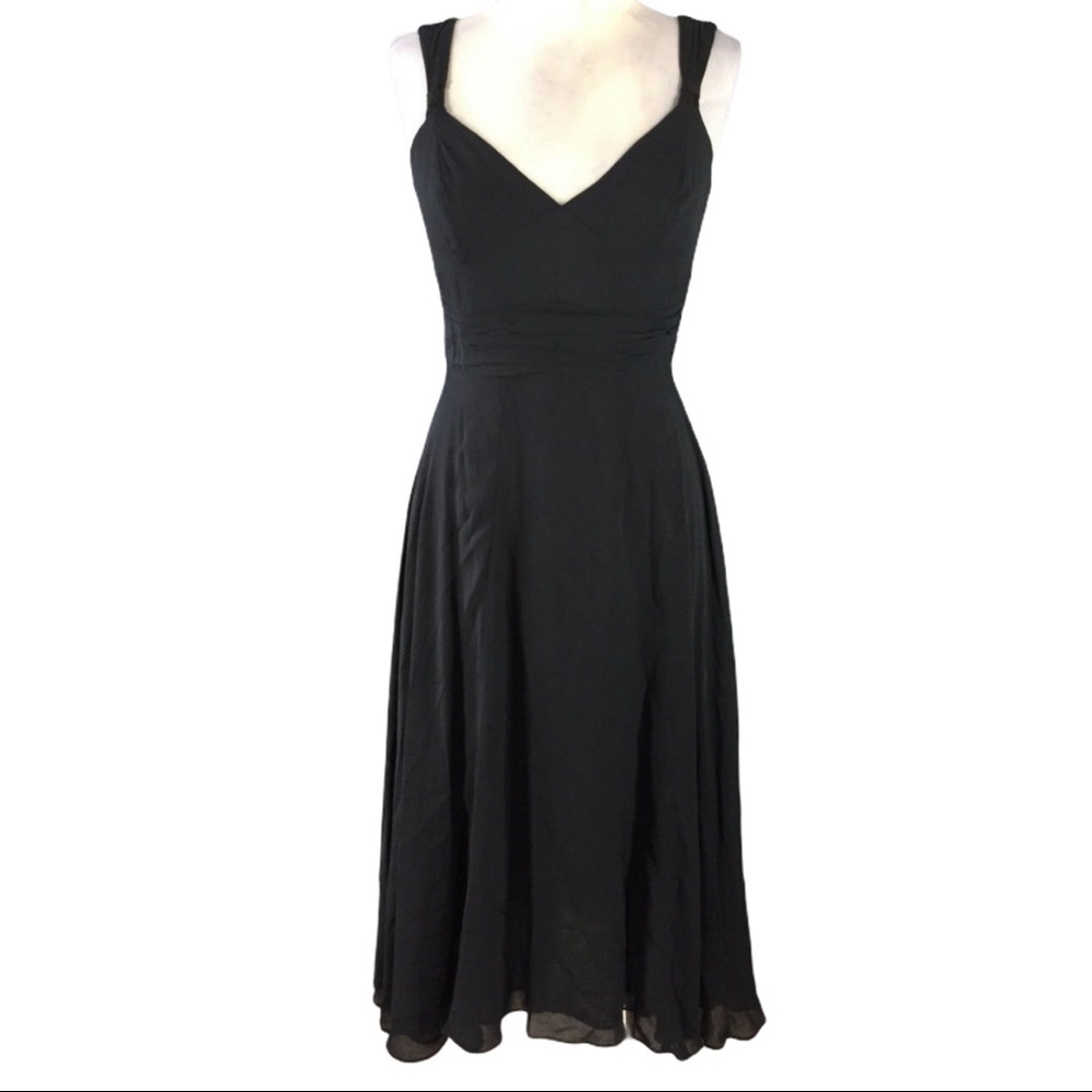 Anthropologie Elevenses Black Dress sz 2